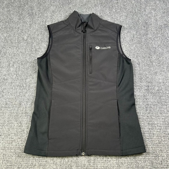 Oros Womens Small Black Insulated Full‎ Zip Vest Solarcore Technology Outdoors - Picture 1 of 12